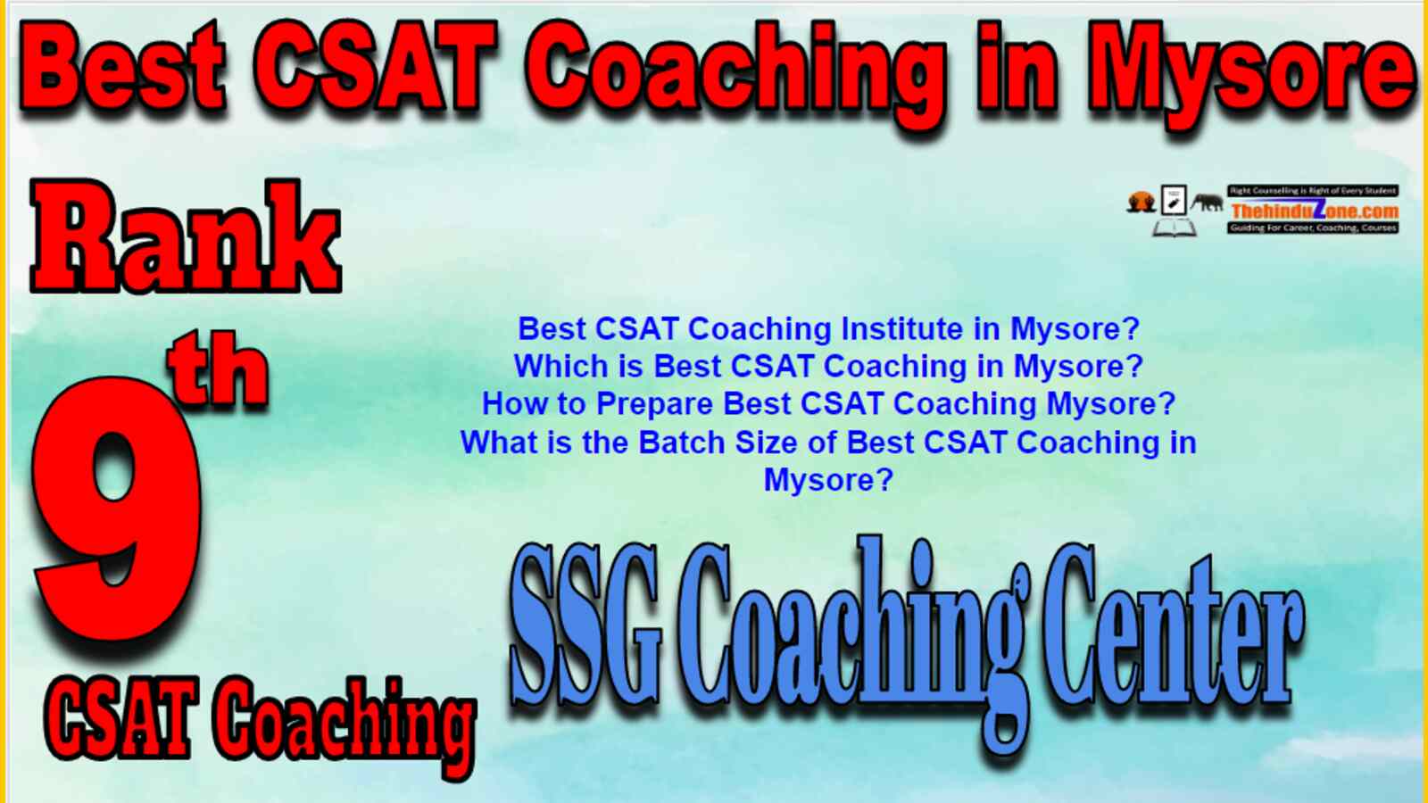 Rank 9 Best CSAT Coaching In Mysore