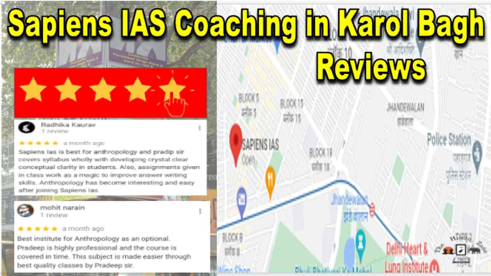 Sapiens IAS Coaching in Karol Bagh Reviews