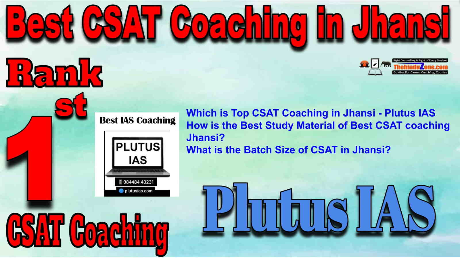 Rank 1 Best CSAT Coaching in Jhansi