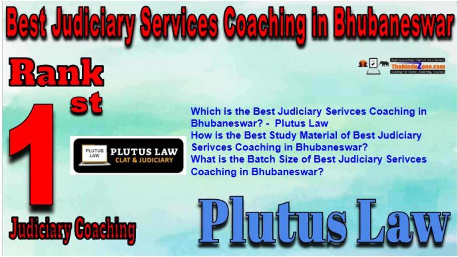 Rank 1 of Best Judiciary Services Coaching in Bhubaneswar