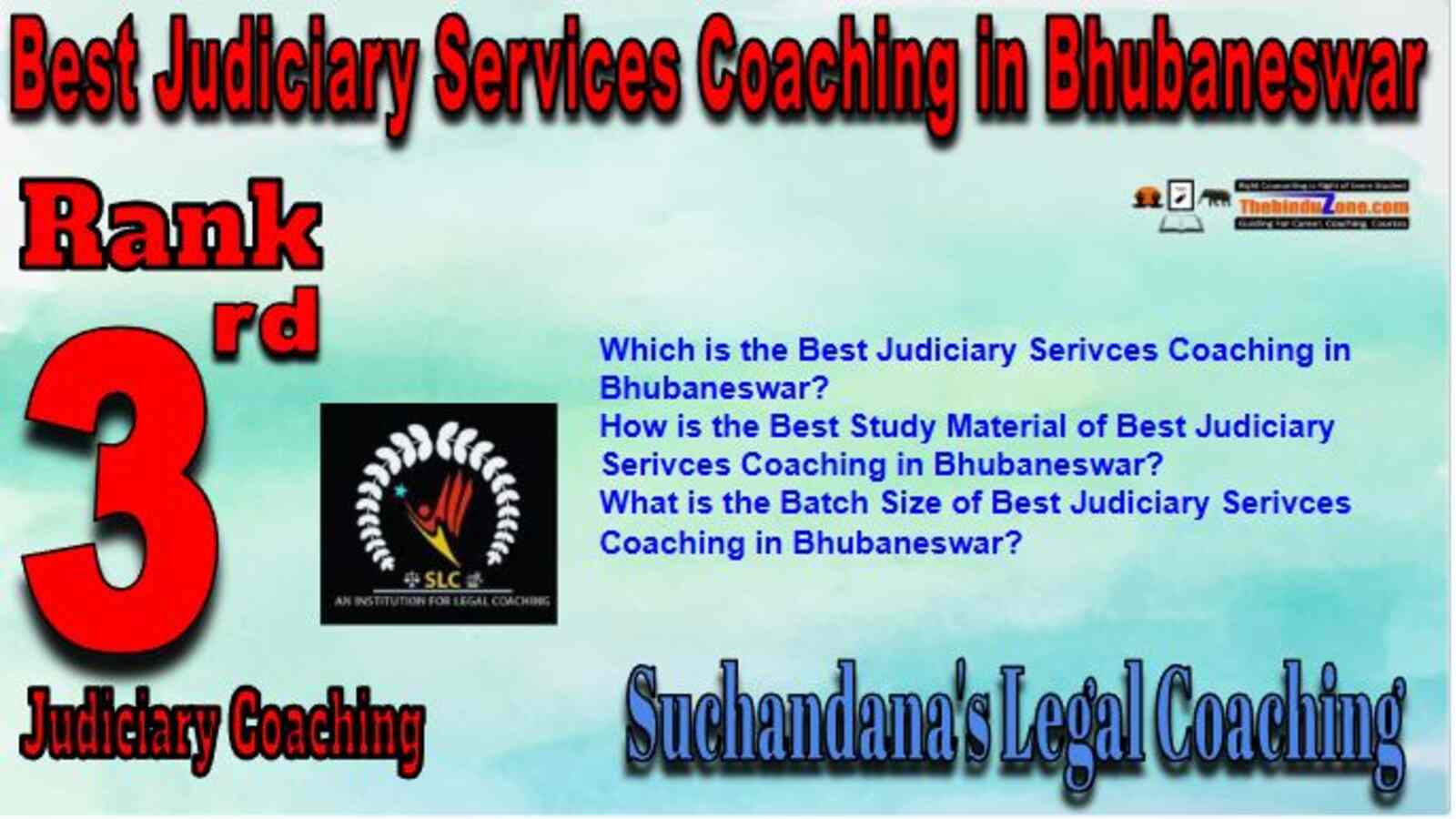 Rank 3 of Best Judiciary Services Coaching in Bhubaneswar