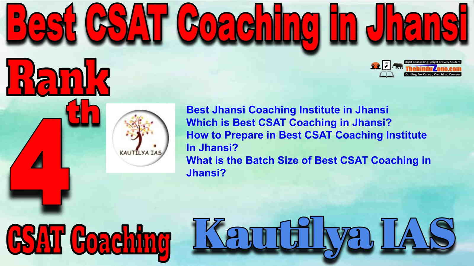 Rank 4 Best CSAT Coaching in Jhansi