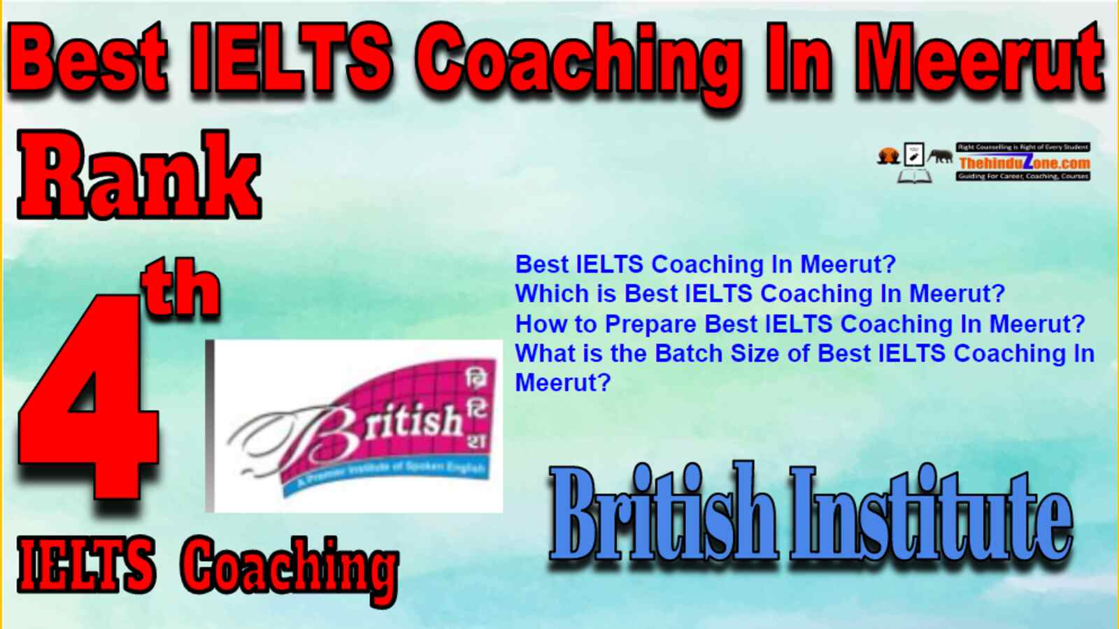 Rank 4 Best IELTS Coaching in Meerut