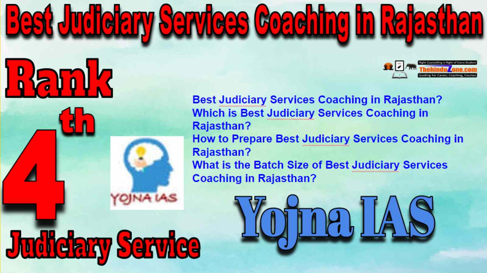 Rank 4 Best Judiciary Service Coaching In Rajasthan