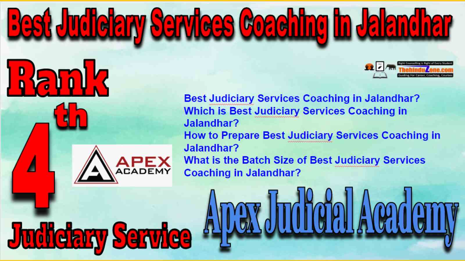 Apex Judicial Academy judiciary coaching in Jalandhar Rank 4 Best Judiciary Services Coaching In Jalandhar