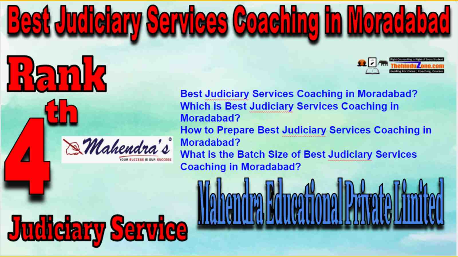 Rank 4 Mahindra Education private limited in Moradabad