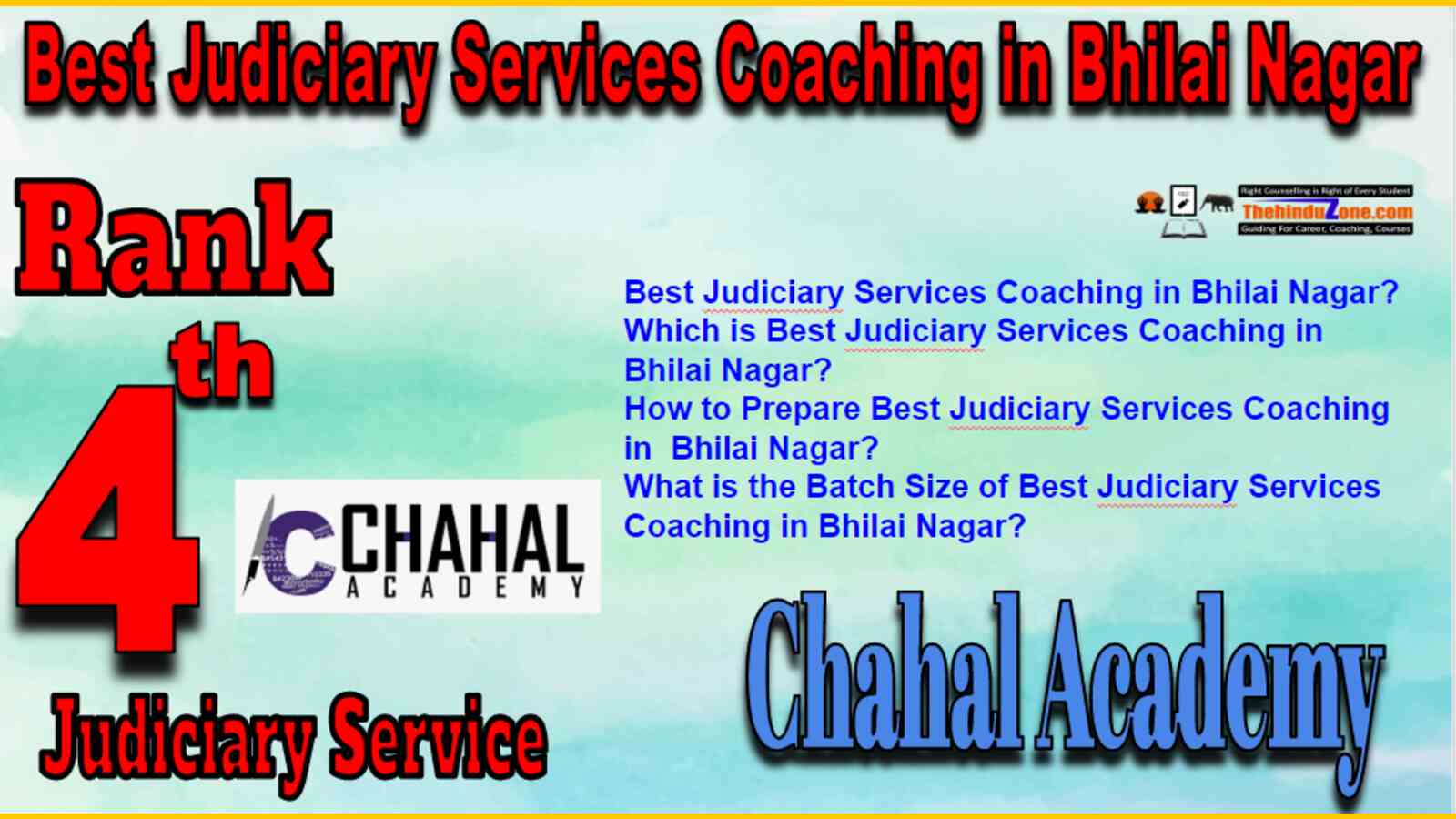 Rank 4 Best Judiciary Services Coaching in Bhilai Nagar