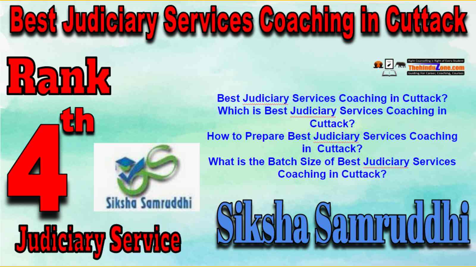 Rank 4 Best Judiciary Services Coaching in Cuttack