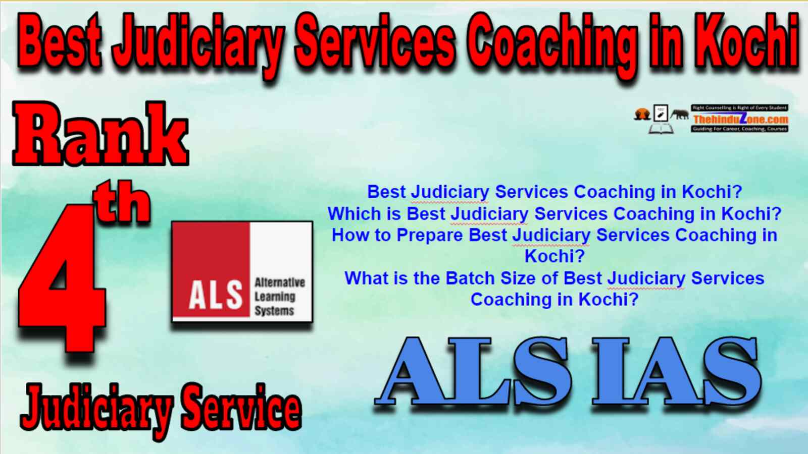 Rank 4 Best Judiciary Services Coaching in Kochi