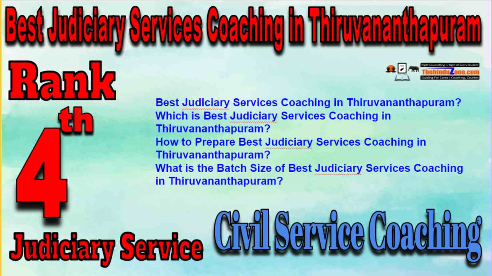 Rank 4 Judiciary Services Coaching in Thiruvananthapuram