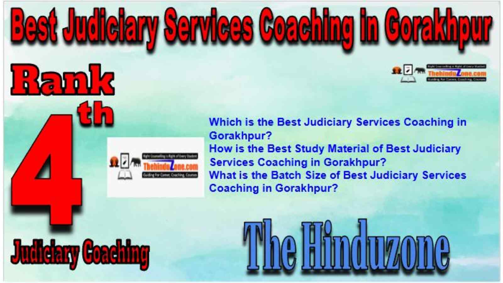 Rank 4 of Best Judiciary Services Coaching in Gorakhpur