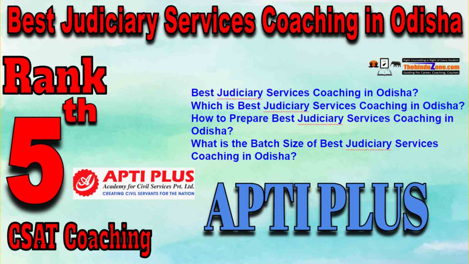 Rank 5 Best Judiciary Service Coaching In Odisha
