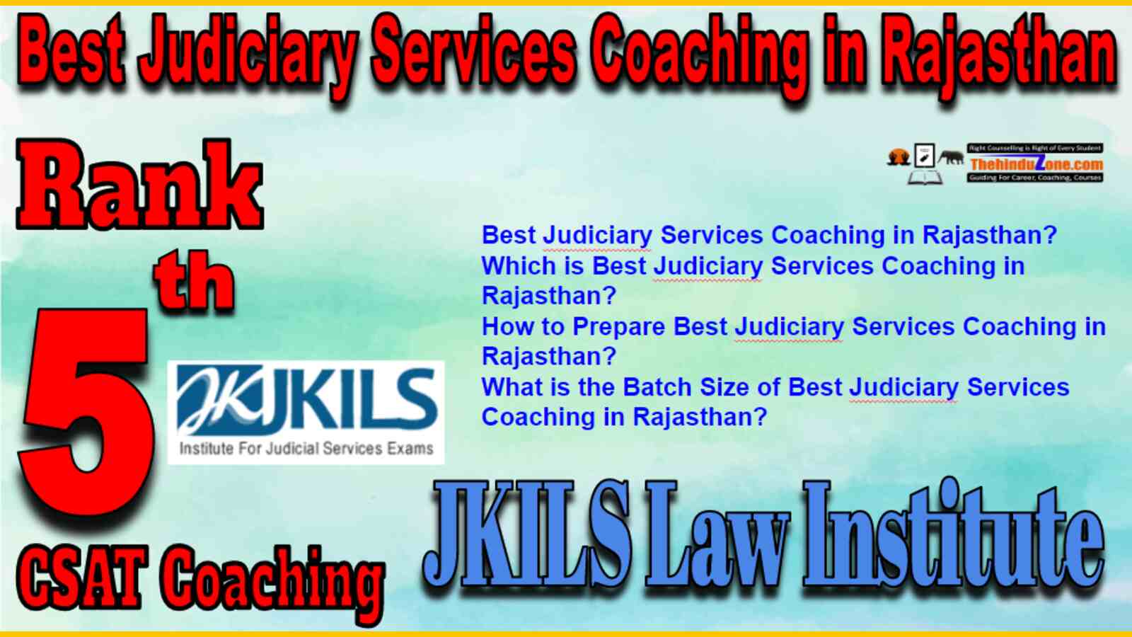 Rank 5 Best Judiciary Service Coaching In Rajasthan