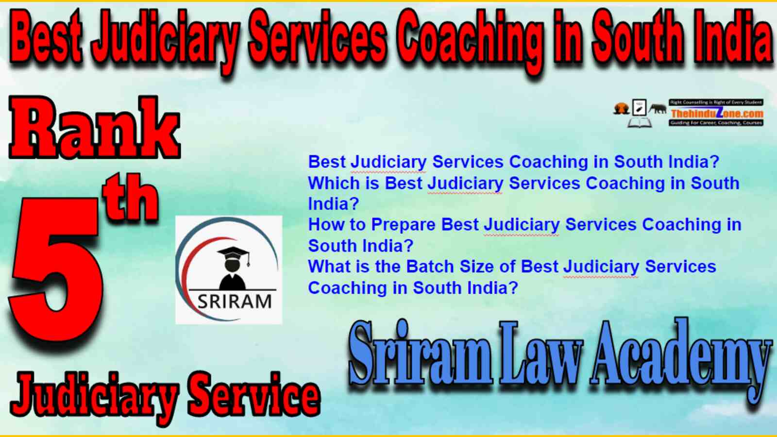 Rank 5 Best Judiciary Service Coaching In South India