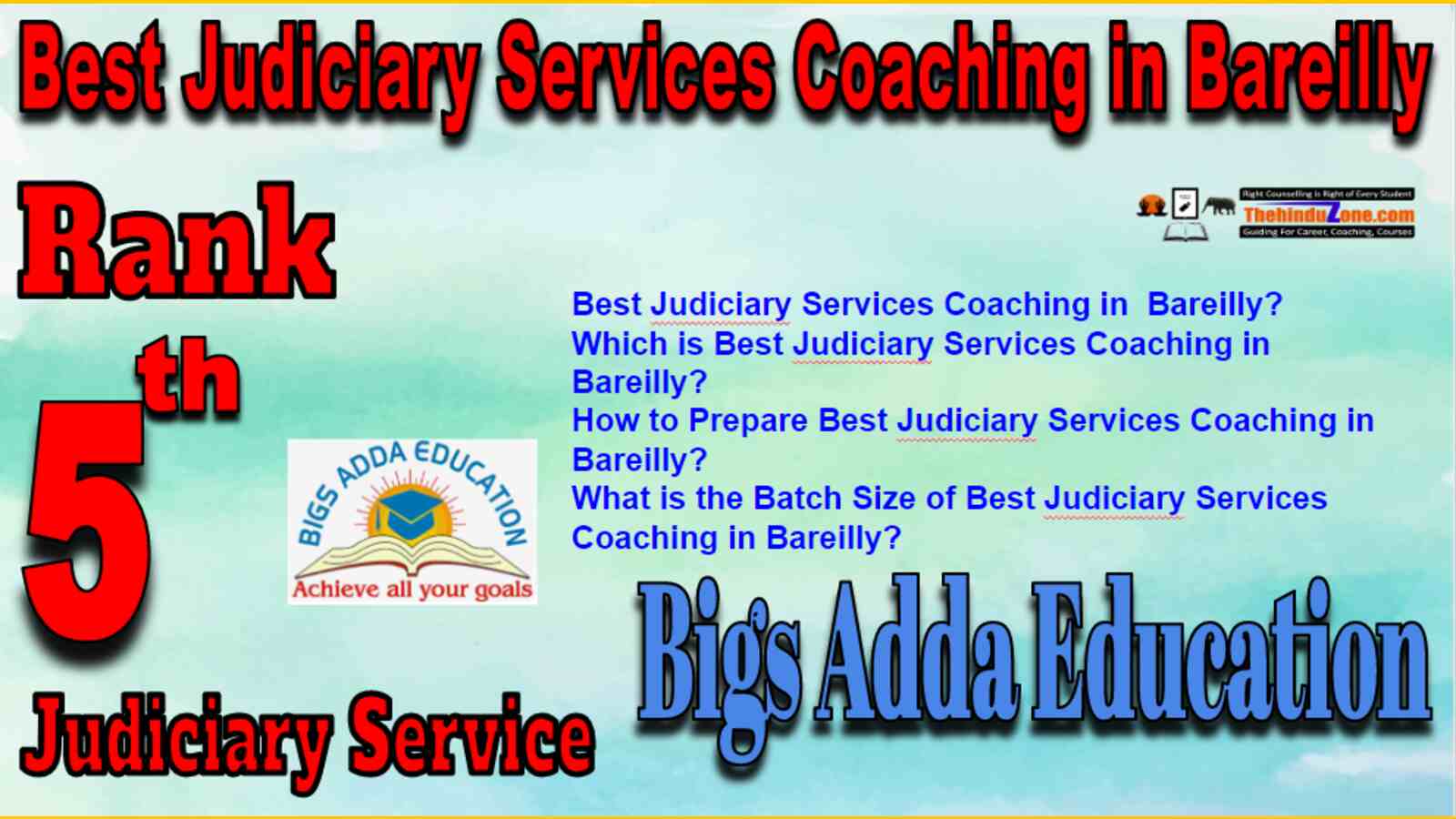 Rank 5 Judiciary Services Coaching In Bareilly