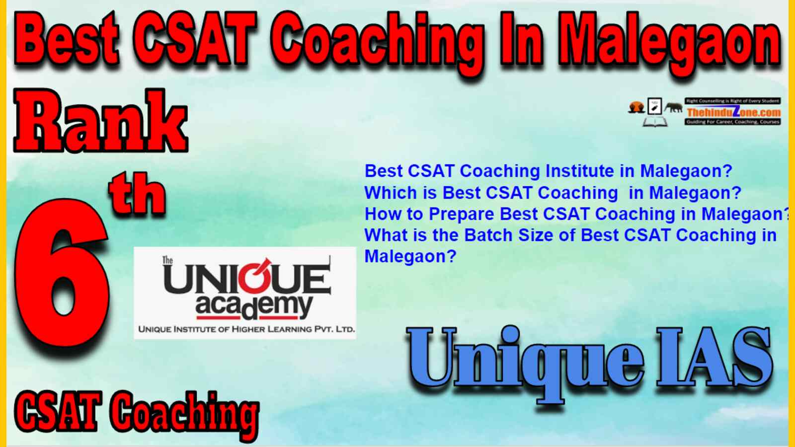 Rank 6 Best CSAT Coaching In Malegaon