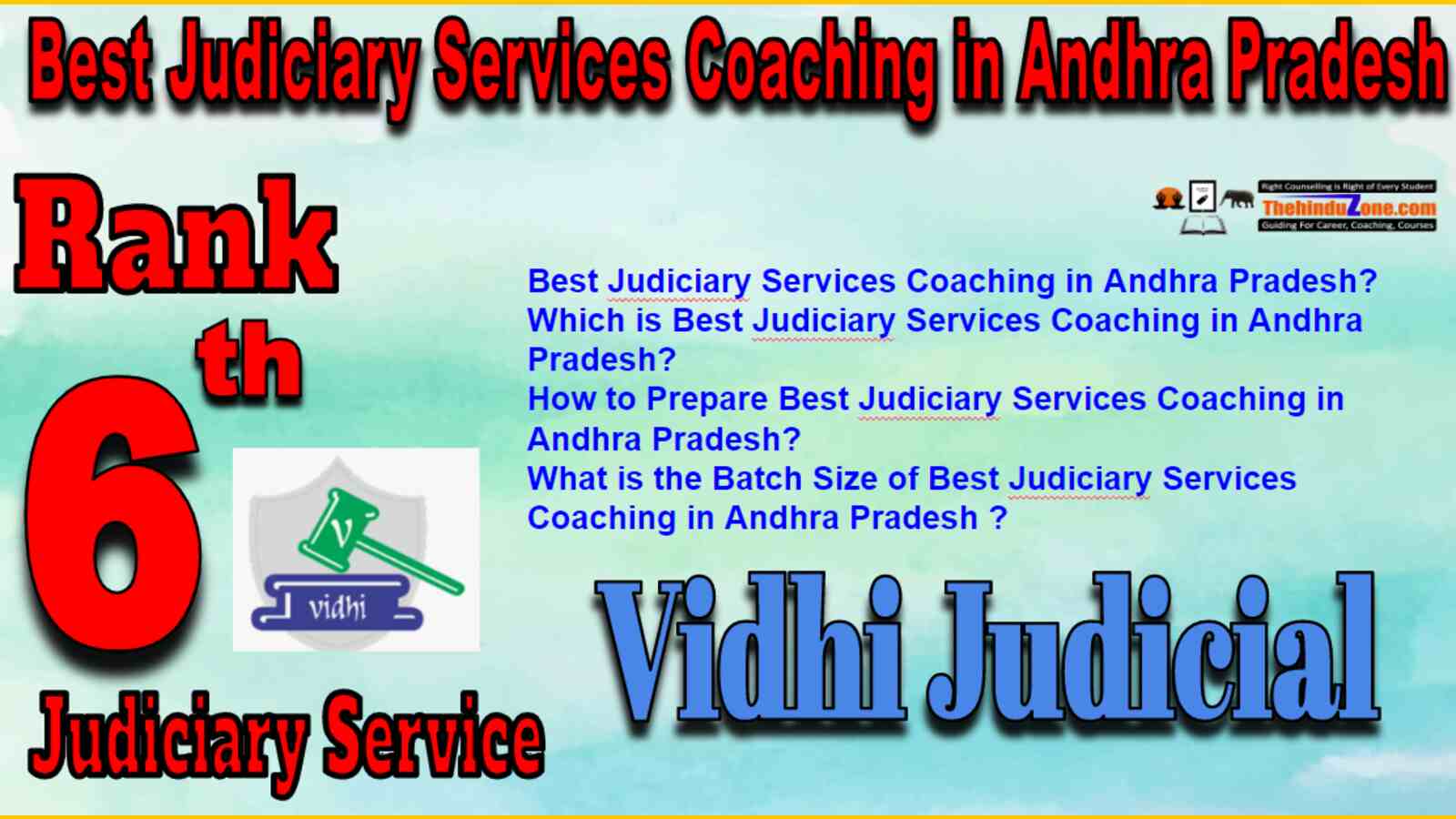 Rank 6 Best Judiciary Service Coaching In Andhra Pradesh