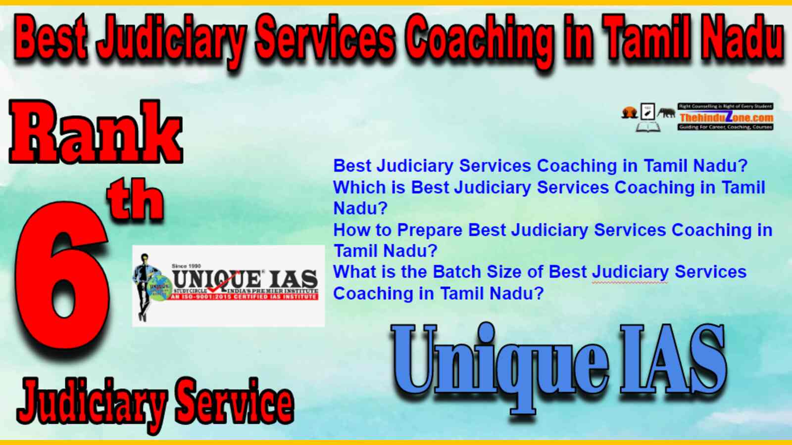 Rank 6 Best Judiciary Service Coaching In Tamil Nadu