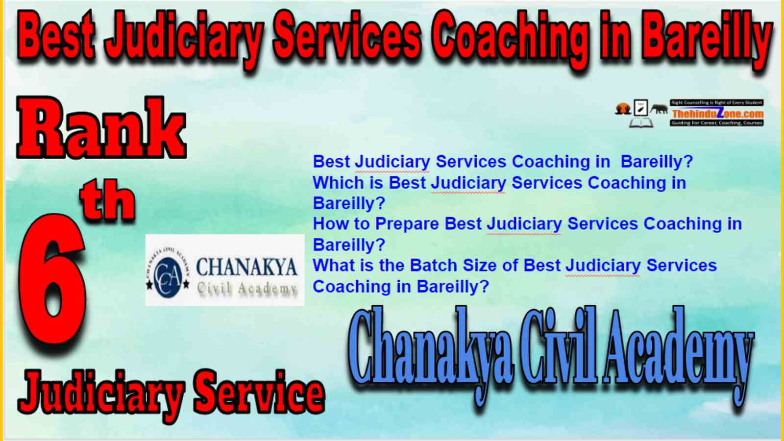 Rank 6 Chanakya Civil Academy