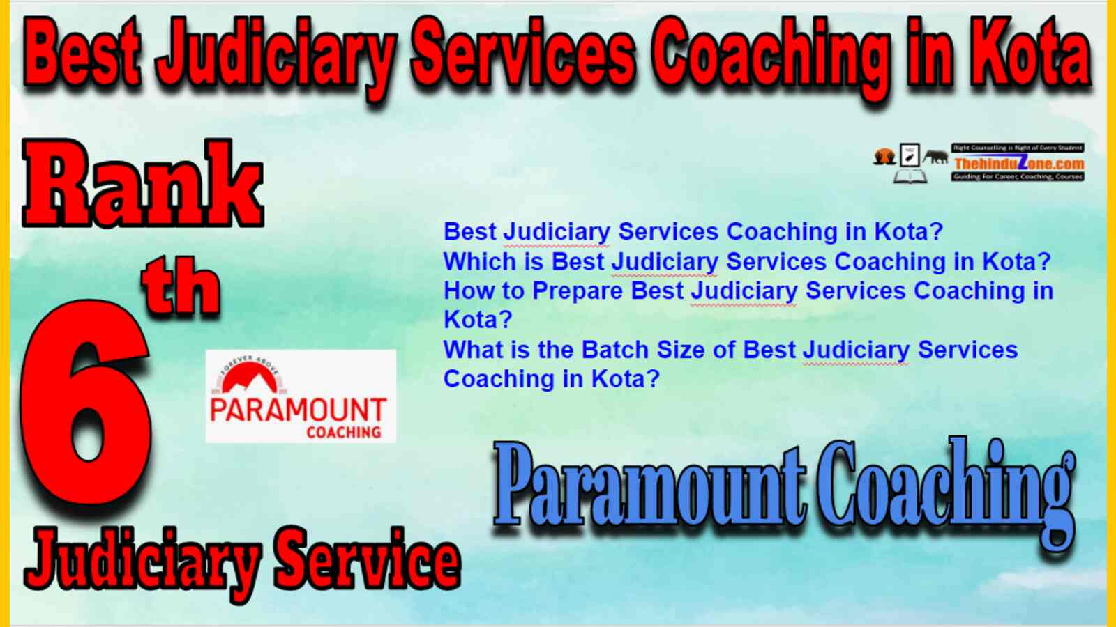 Rank 6 Best Judiciary Services Coaching In Kota