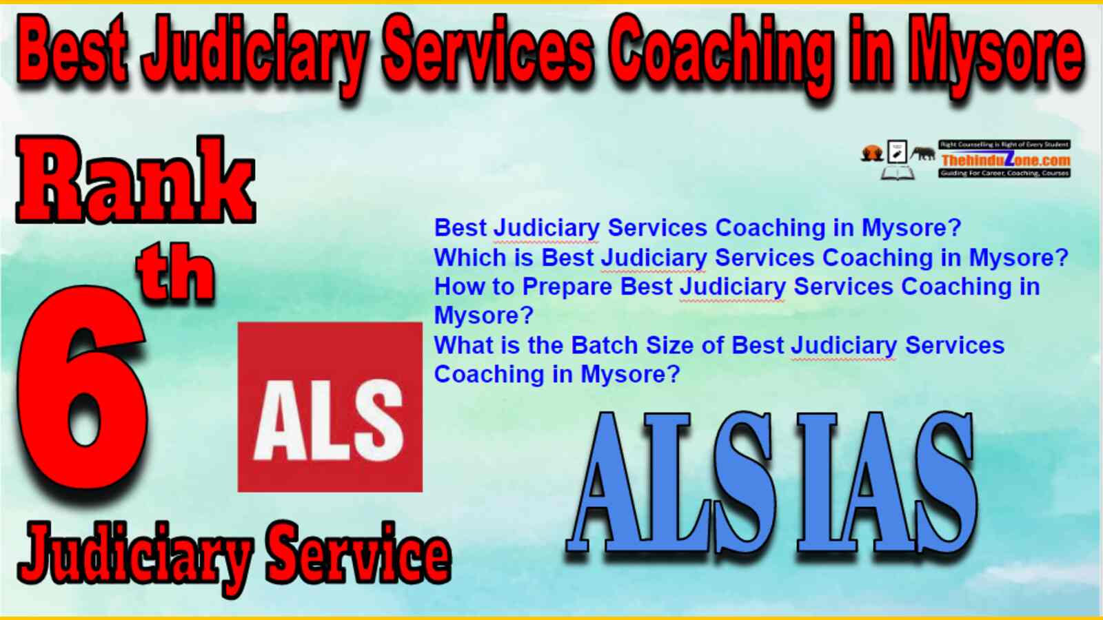 Rank 6 Best Judiciary Services Coaching In Mysore
