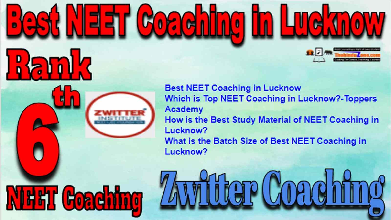 Rank 6 Best NEET Coaching in Lucknow