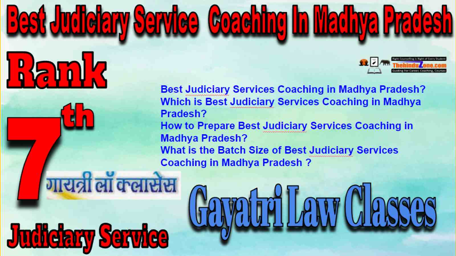 Rank 7 Best Judiciary Service Coaching In Madhya Pradesh