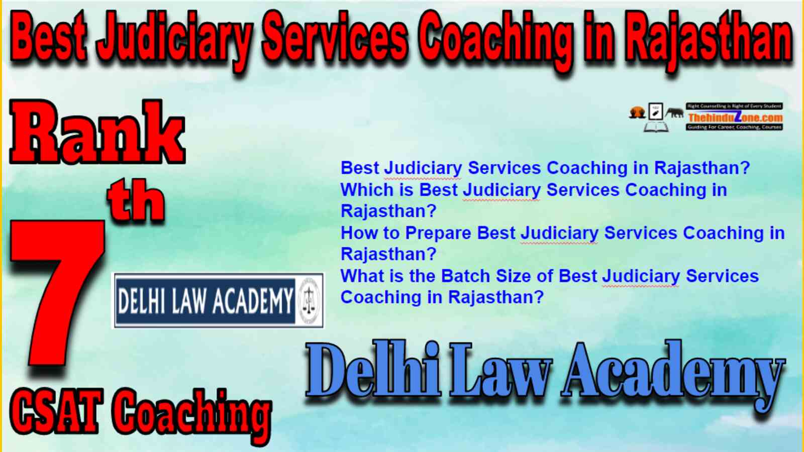 Rank 7 Best Judiciary Service Coaching In Rajasthan