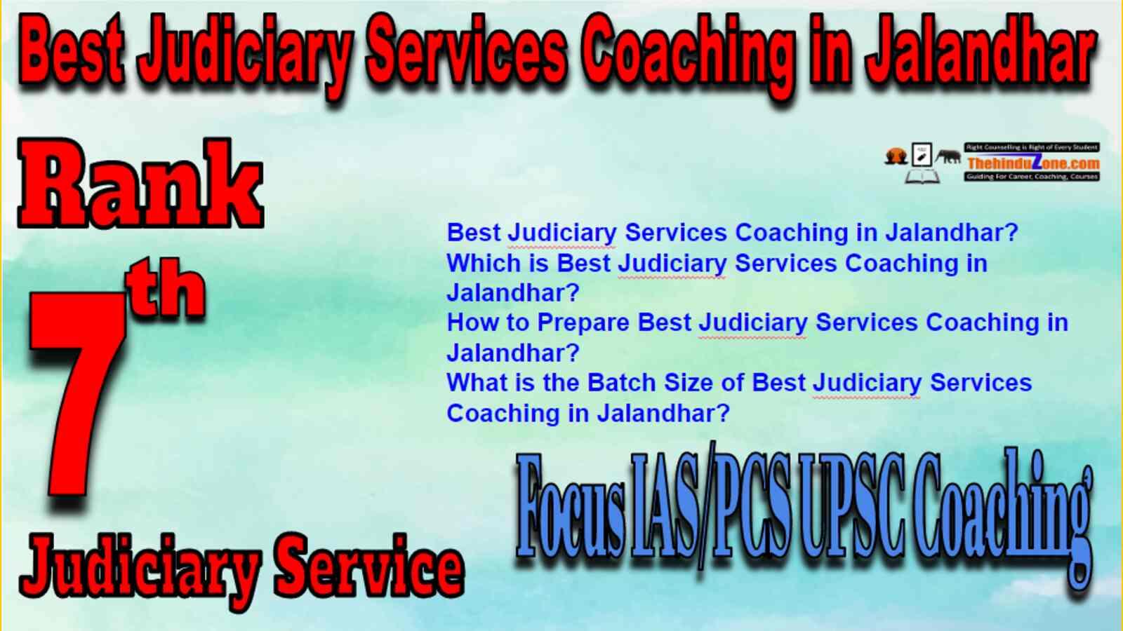 Focus IAS Coaching judiciary coaching in Jalandhar Rank 7 Best Judiciary Services Coaching In Jalandhar