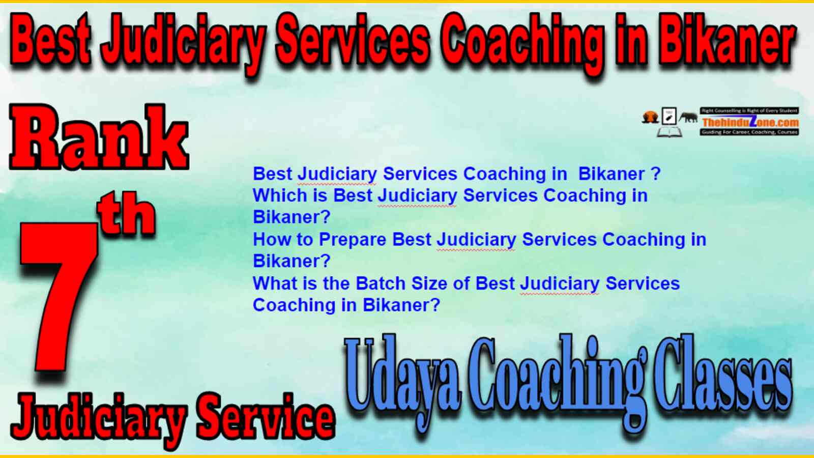 Rank 7 Judiciary Services Coaching in Bikaner