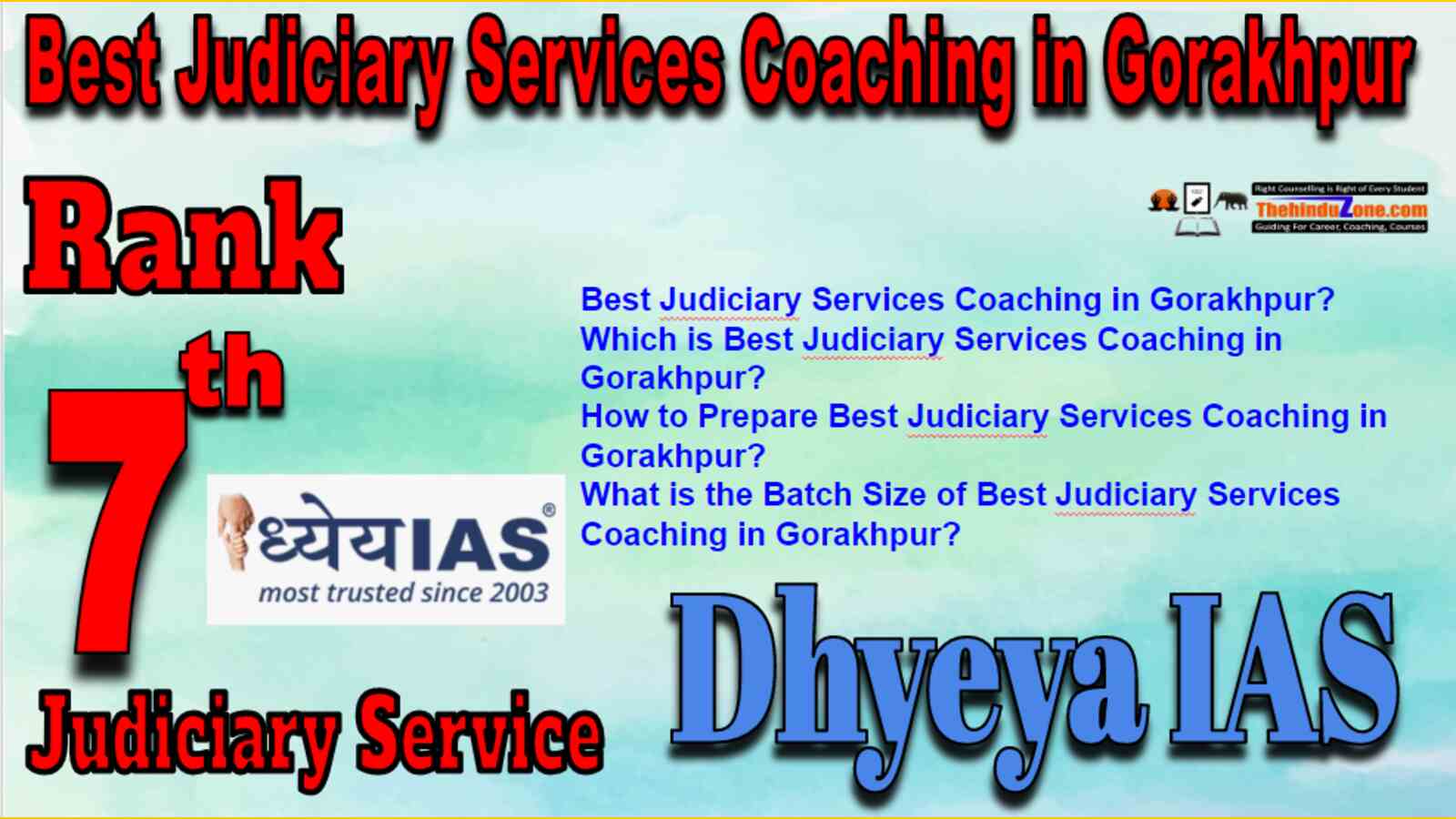 Rank 7 Best Judiciary Services Coaching in Gorakhpur