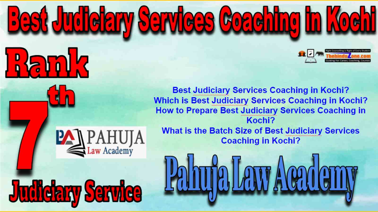 Rank 7 Best Judiciary Services Coaching in Kochi