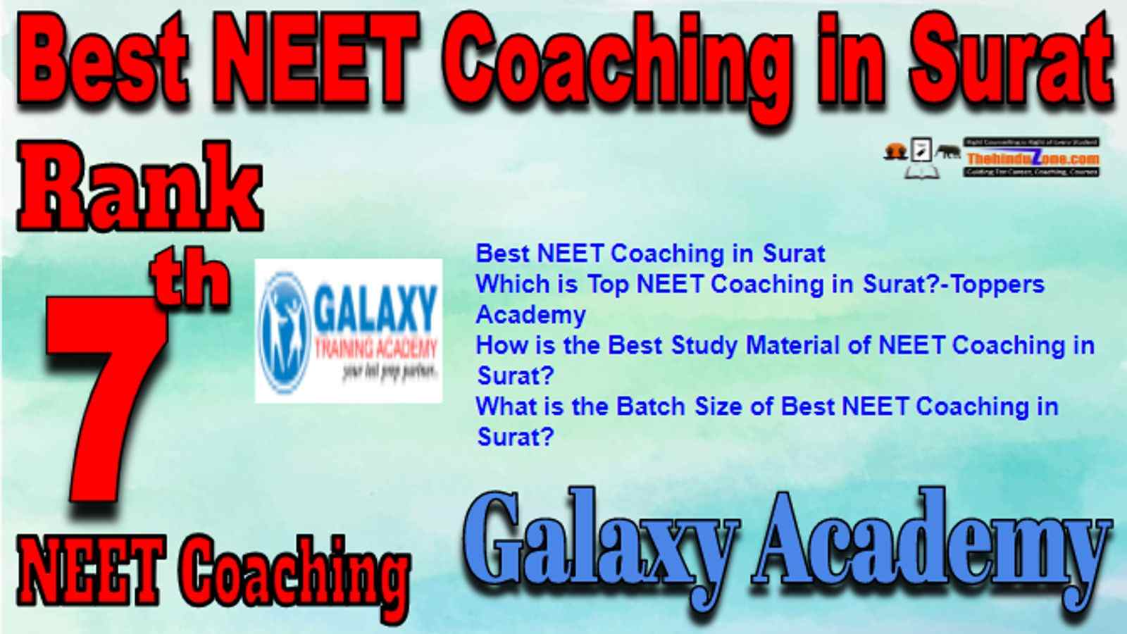 Rank 7 Best NEET Coaching in Surat