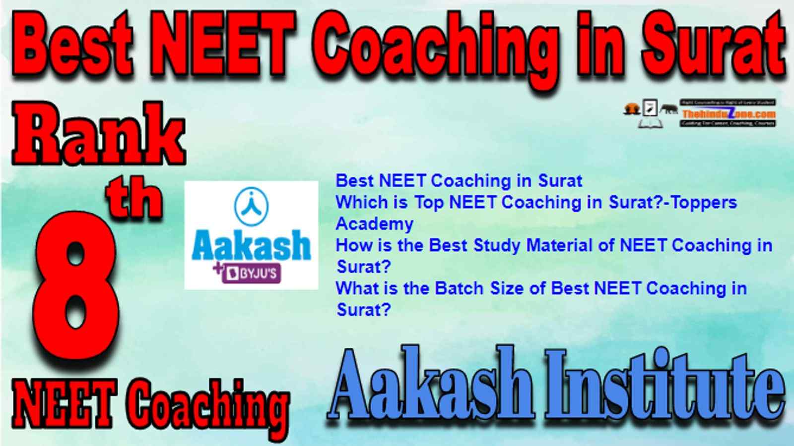 Rank 8 Best NEET Coaching in Surat