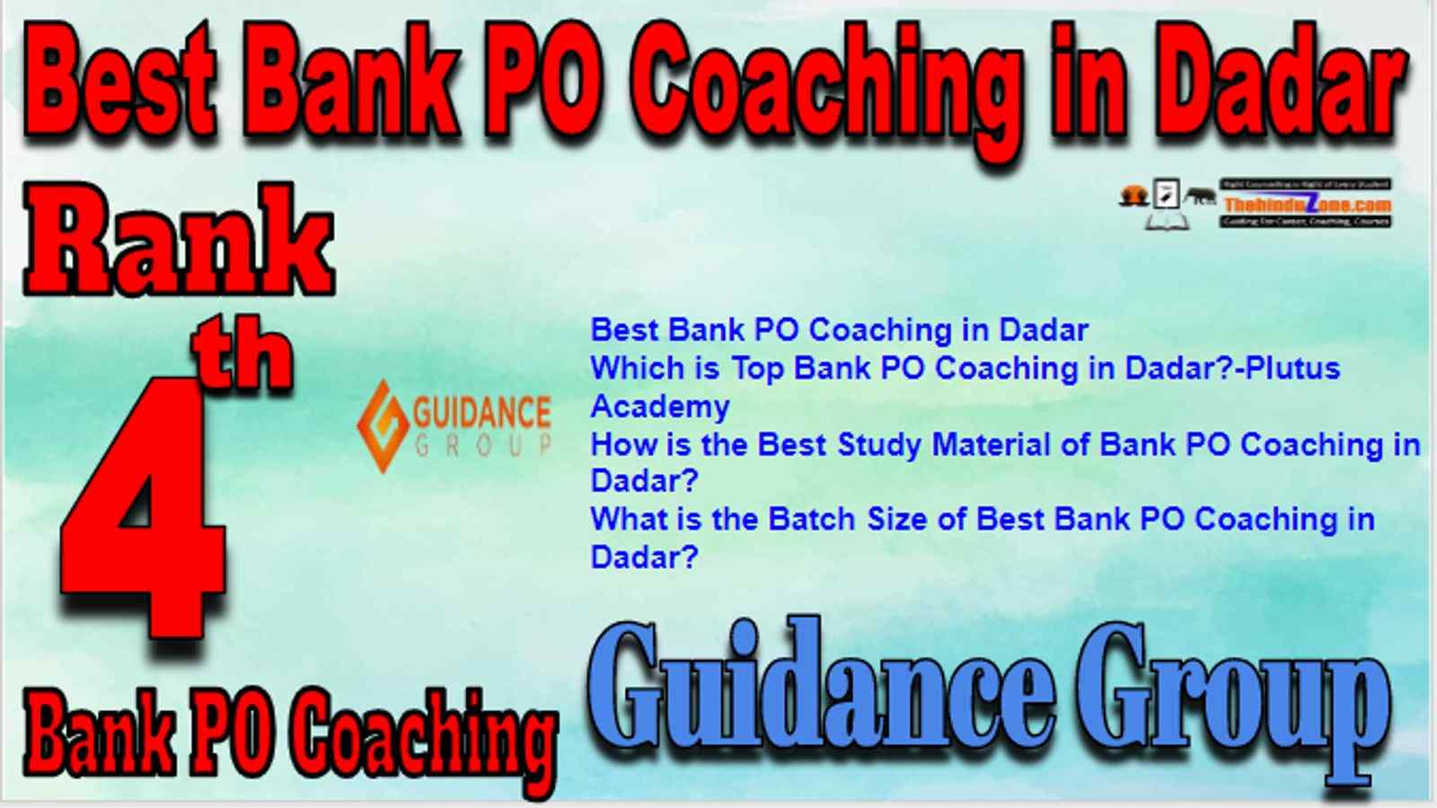 Rank 4 Best Bank PO Coaching in Dadar