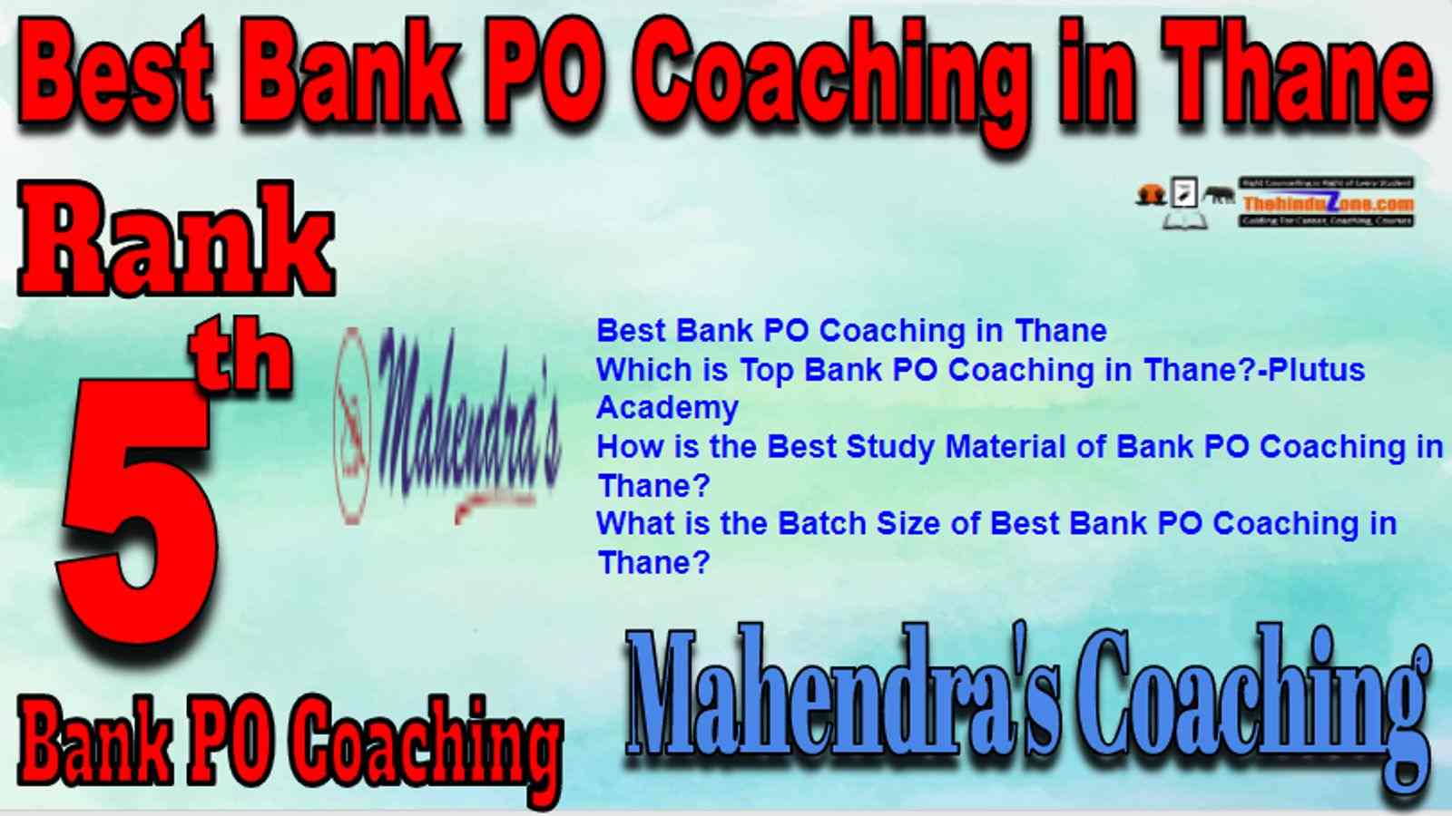 Rank 5 Best Bank PO Coaching in Thane