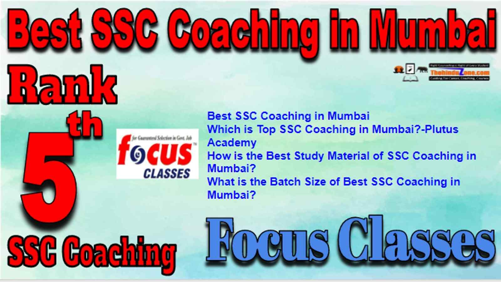 Rank 5 Best SSC Coaching in Mumbai
