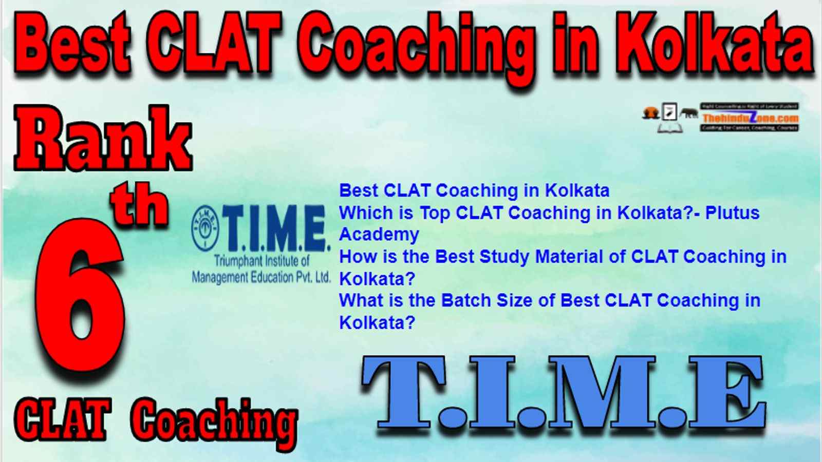 Rank 6 Best CLAT Coaching in Kolkata