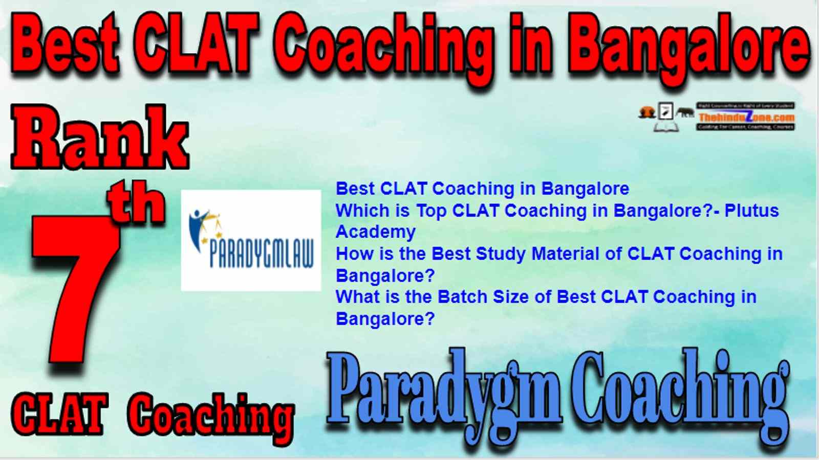 Rank 7 Best CLAT Coaching in Bangalore