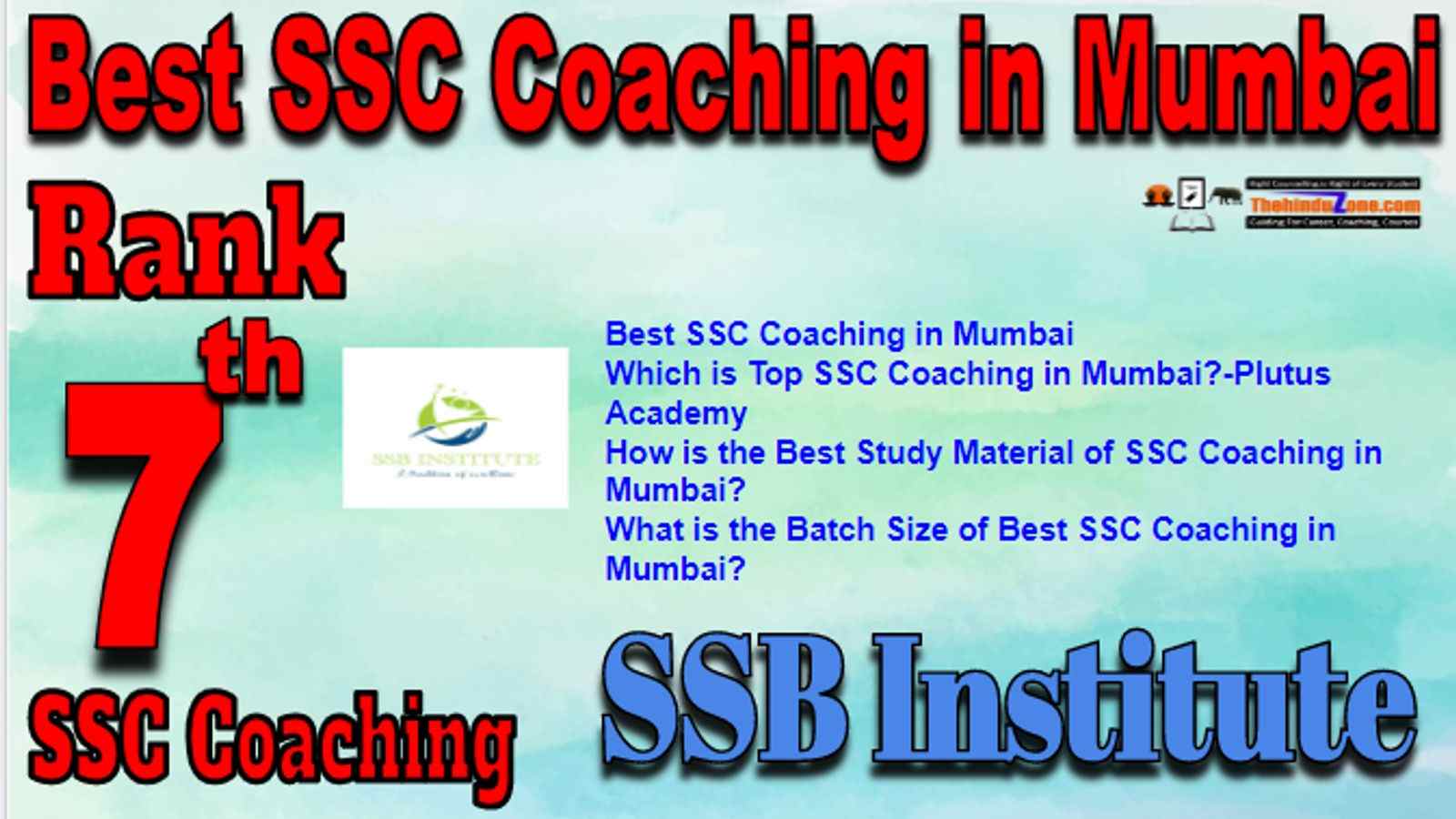 Rank 7 Best SSC Coaching in Mumbai