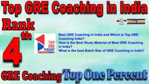 4th Best GRE Coaching in India