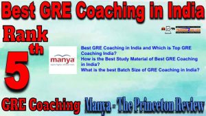 5th Top GRE Coaching in India
