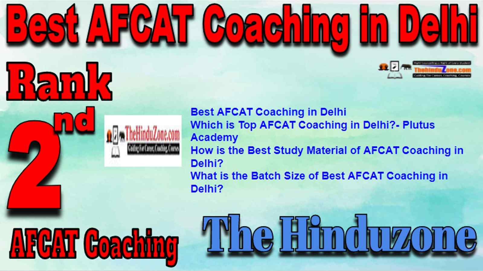 Rank 2 Best AFCAT Coaching in Delhi