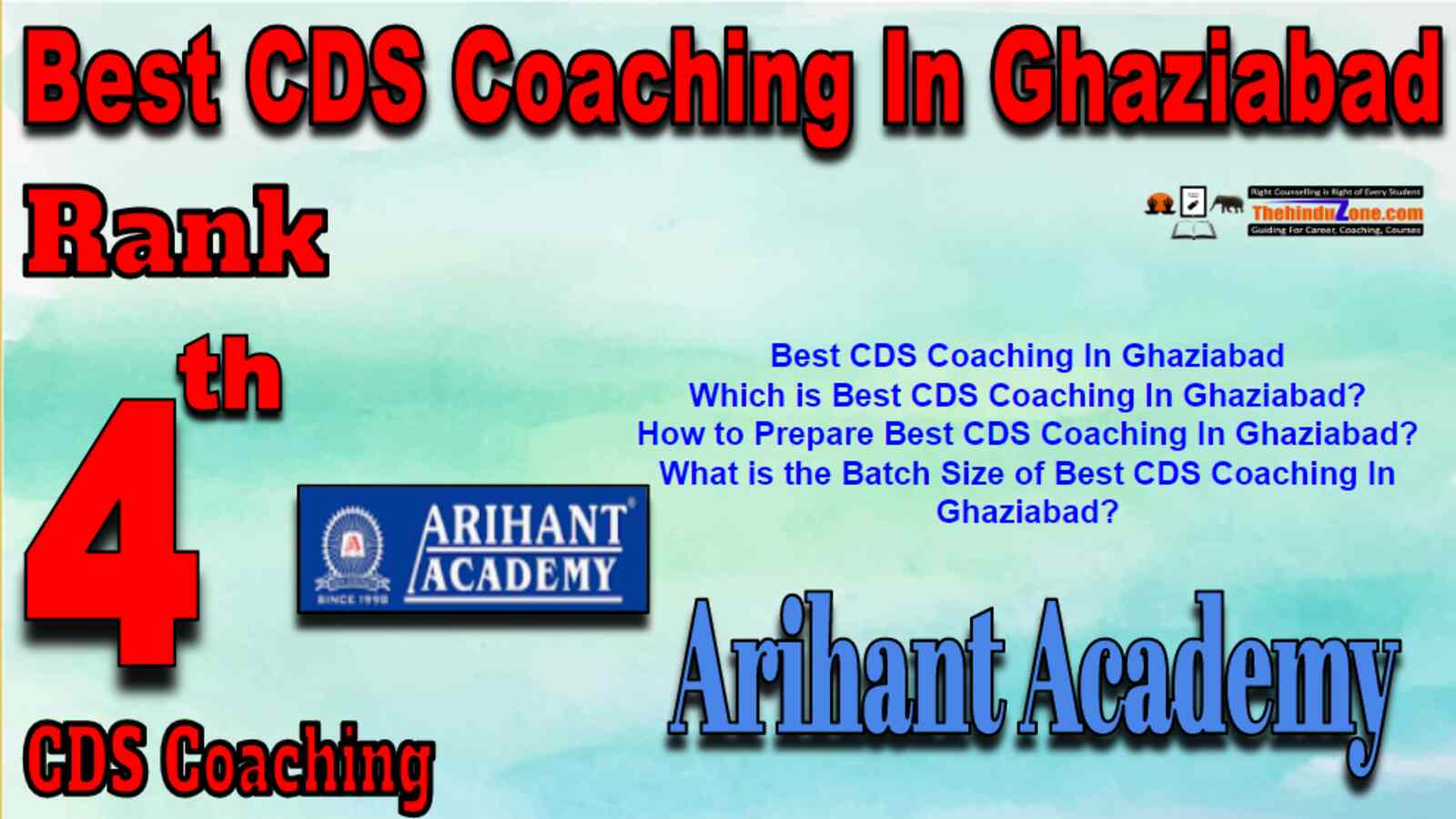 Rank 4 Best CDS Coaching in Ghaziabad