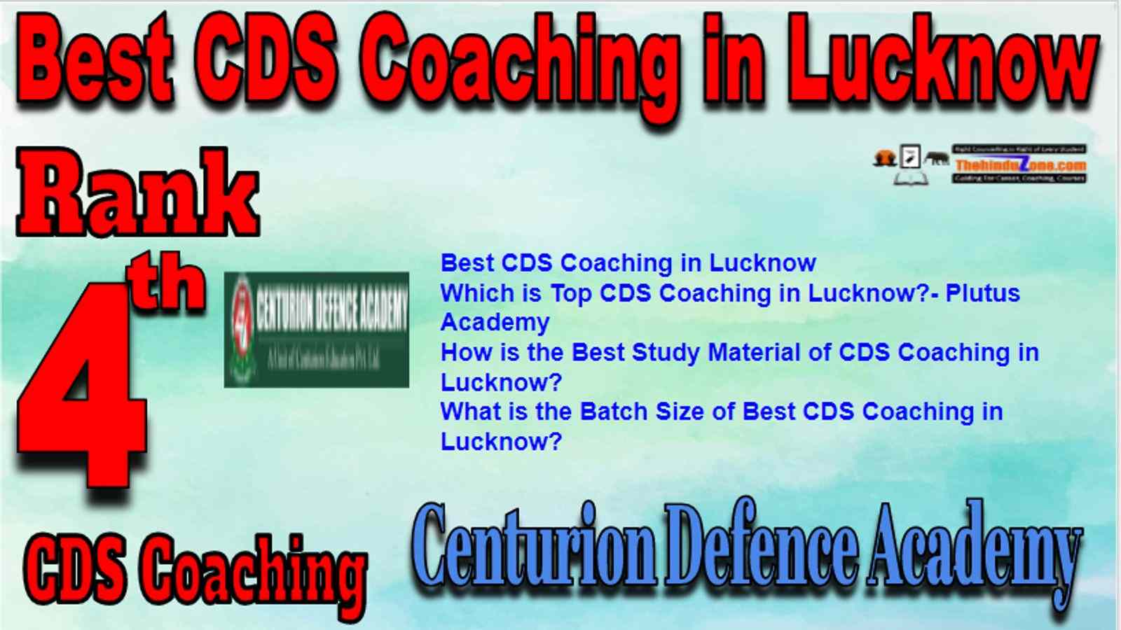 Rank 4 Best CDS Coaching in Lucknow