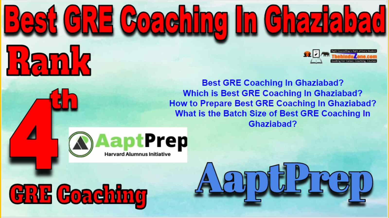 Rank 4 Best GRE Coaching In Ghaziabad