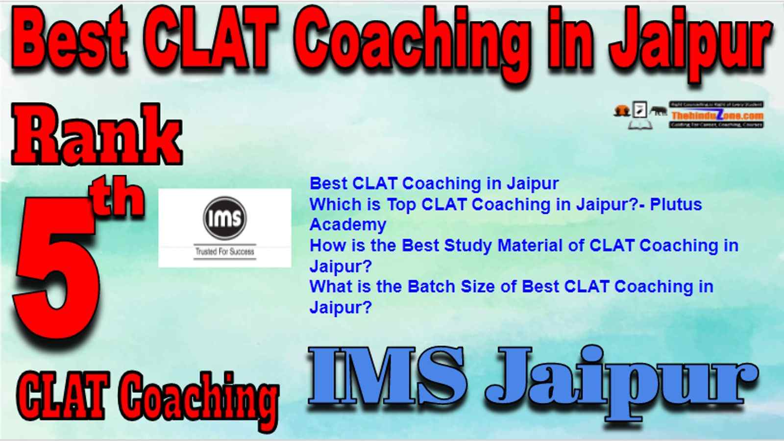 Rank 5 Best CLAT Coaching in Jaipur