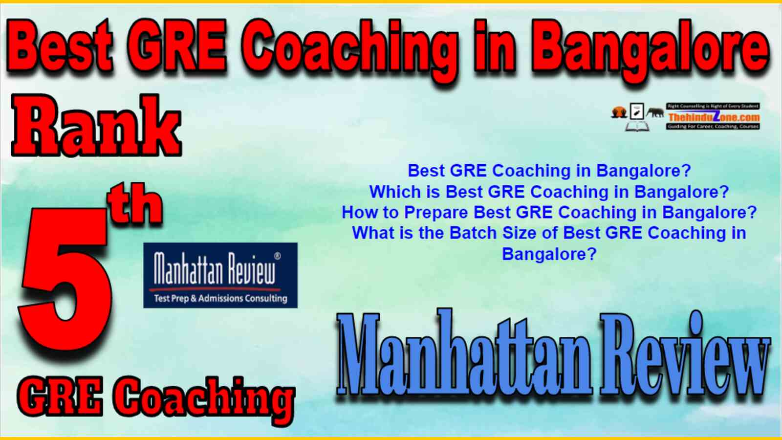Rank 5 Best GRE Coaching in Bangalore