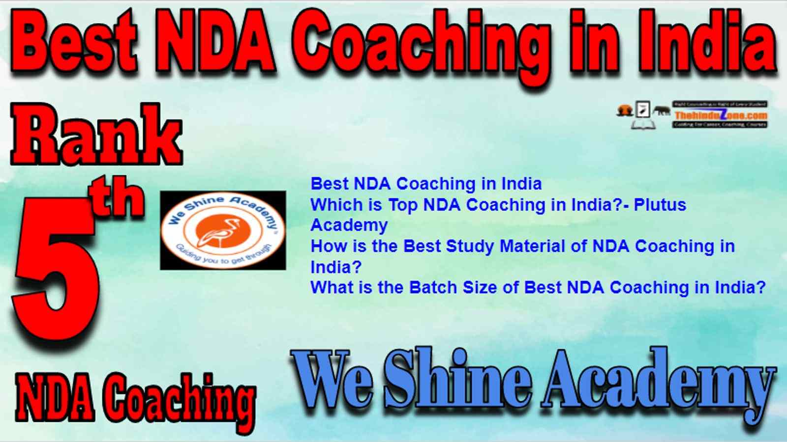 Rank 5 Best NDA Coaching in India