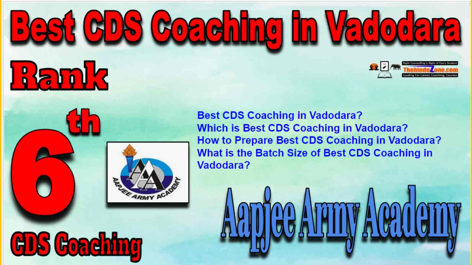 Rank 6 Best CDS Coaching in Vadodara